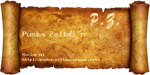 Puska Zoltán névjegykártya